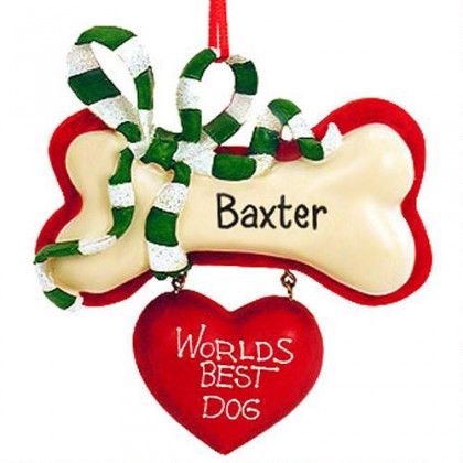 Personalized World's Best Dog Ornament