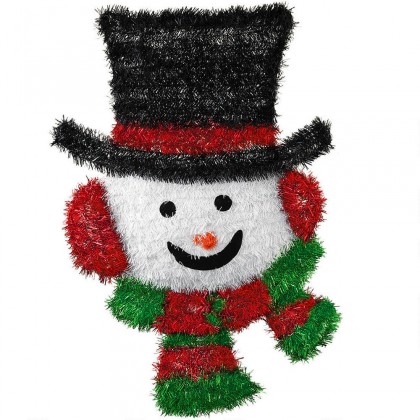 Snowman Face Tinsel Ornamental
